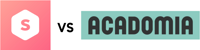 Logos des deux sites comparés : Superprof vs Acadomia
