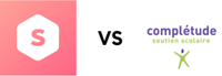Logos des deux sites comparés : Superprof versus Complétude